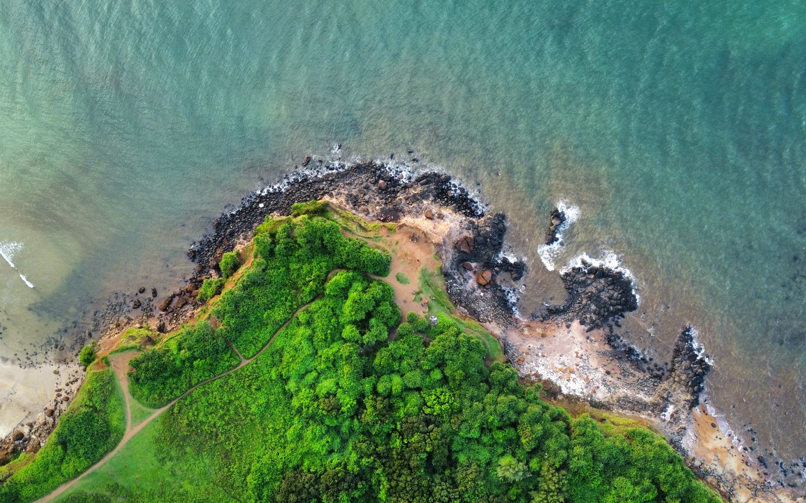 Aerial coastline